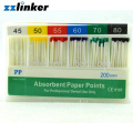 LK-R21 Puntos de papel de PP absorbente dental con código de colores